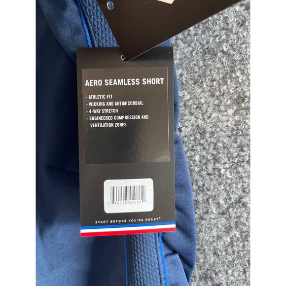 FOURLAPS AERO M/L Shorts Seamless 5" Midnight Blue NWT $68 - Picture 4 of 7